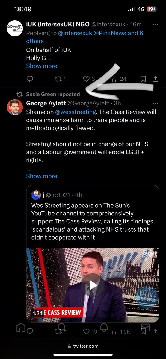 Former Mermaids CEO Susie Green retweets a far left loony toon who says the #CassReview “will cause immense harm”. Anyone who platformed this homophobic monster should feel ashamed of themselves!