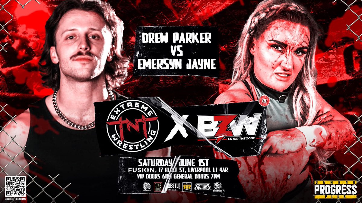 ❌ TNT x BANGER ZONE ❌

IT'S OFFICIAL! After the heinous attack and shocking return at Going Off Big Time, we're making it official - June 1st, @emersyn_jayne meets Drew Parker in a huge encounter! Do not miss this!

🎟️ TICKETS ON SALE SOON 🎟️
skiddle.com/g/tnt-extreme-…