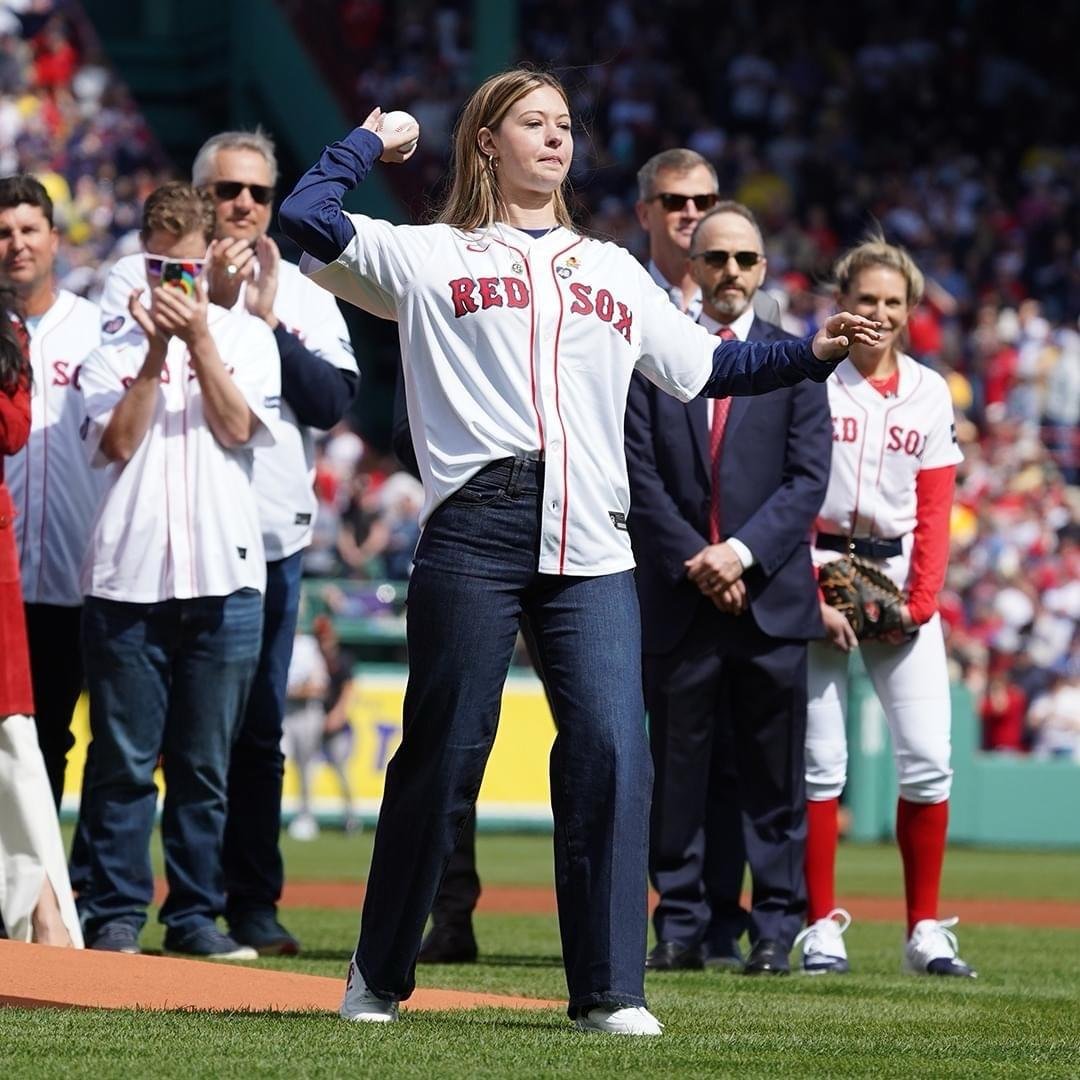 Tim Wakefield's daughter throwing out the first pitch at the home opener. 

Wakefield was the ultimate team player. If you haven't, do yourself a favor and read "Knuckler", his autobiography. Dude had a LOT of grit.