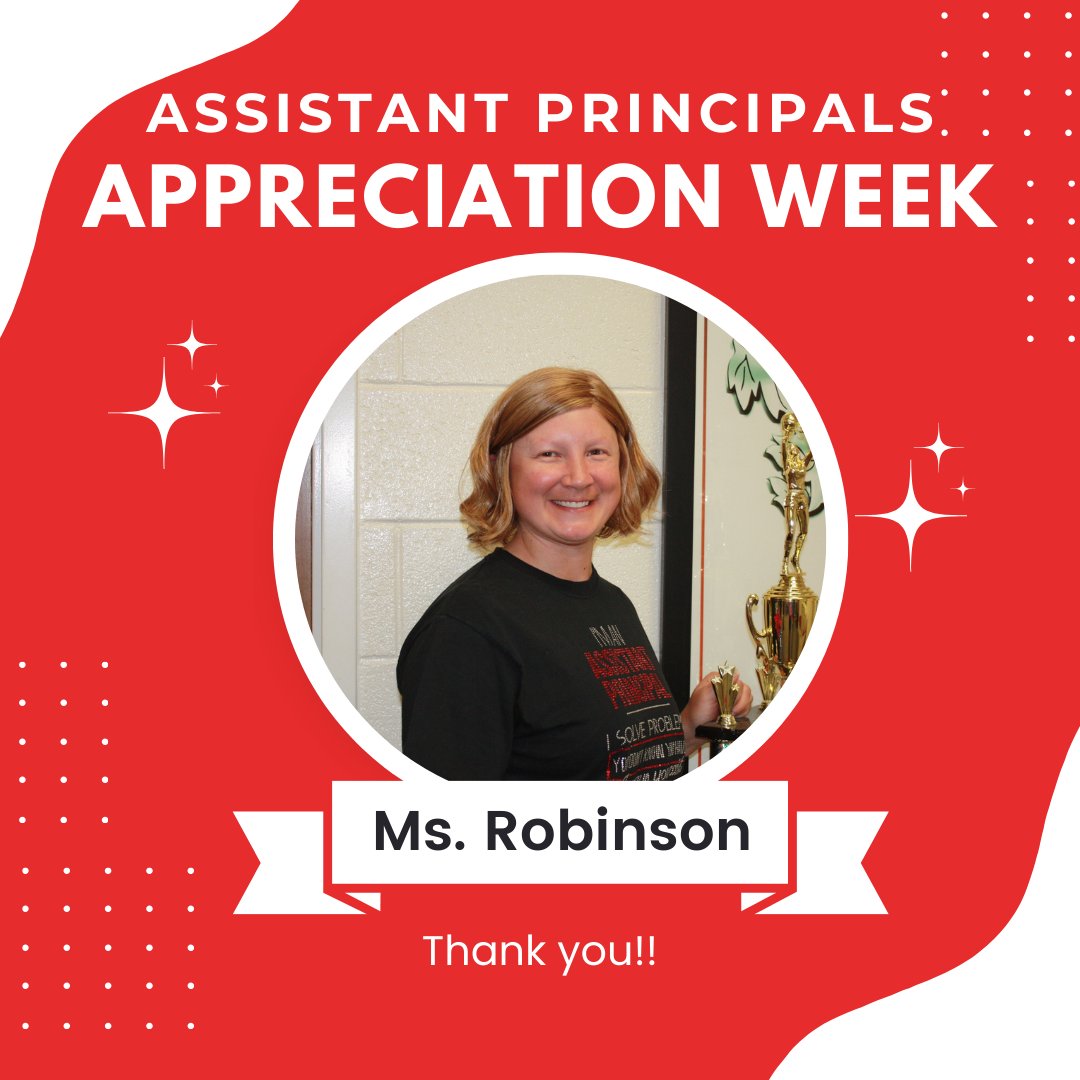 Today we are recognizing our AP Ms. Robinson! Thank you for everything you do for WHS!