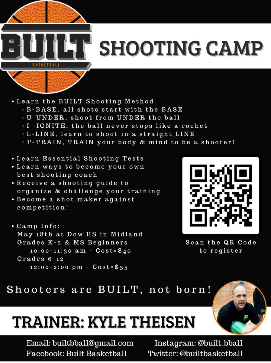 builtbasketball's tweet image. If you have been wanting to train with me, but private lessons aren’t for you, here is small group setting to train and play on May 18th for different age groups.