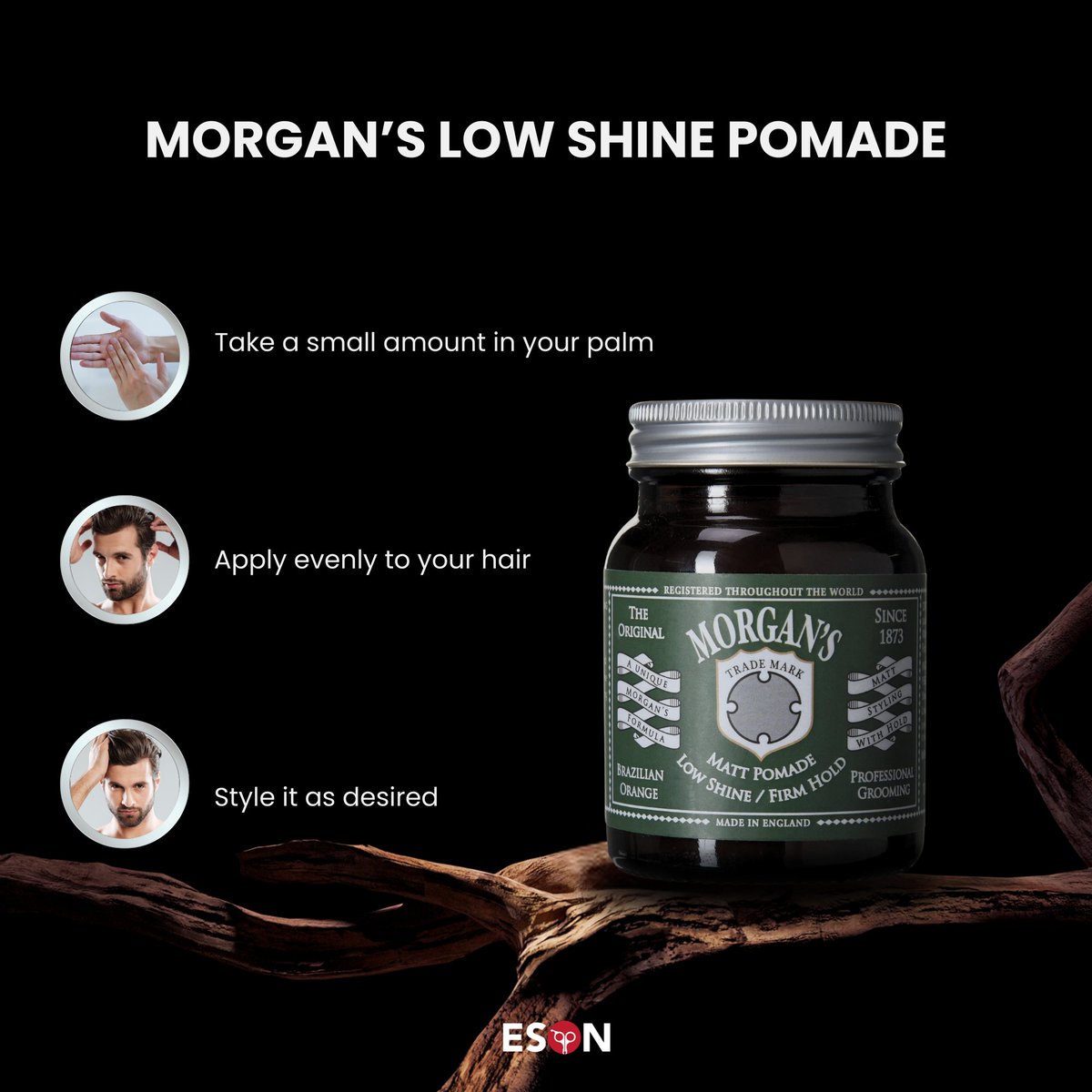 Eson_Direct's tweet photo. ✨ Morgan's Matt Low Shine Pomade ✨

Sculpt classic looks with a natural, low-shine finish!

✔️Strong hold &amp; low shine
✔️ Water-soluble formula
✔️ Versatile styling
✔️ Fresh scent

Discover now at https://t.co/pQQvpEdVKE

#mensgrooming #pomade #matthafirstyle #classichairstyles https://t.co/YcqRlo4Xg0