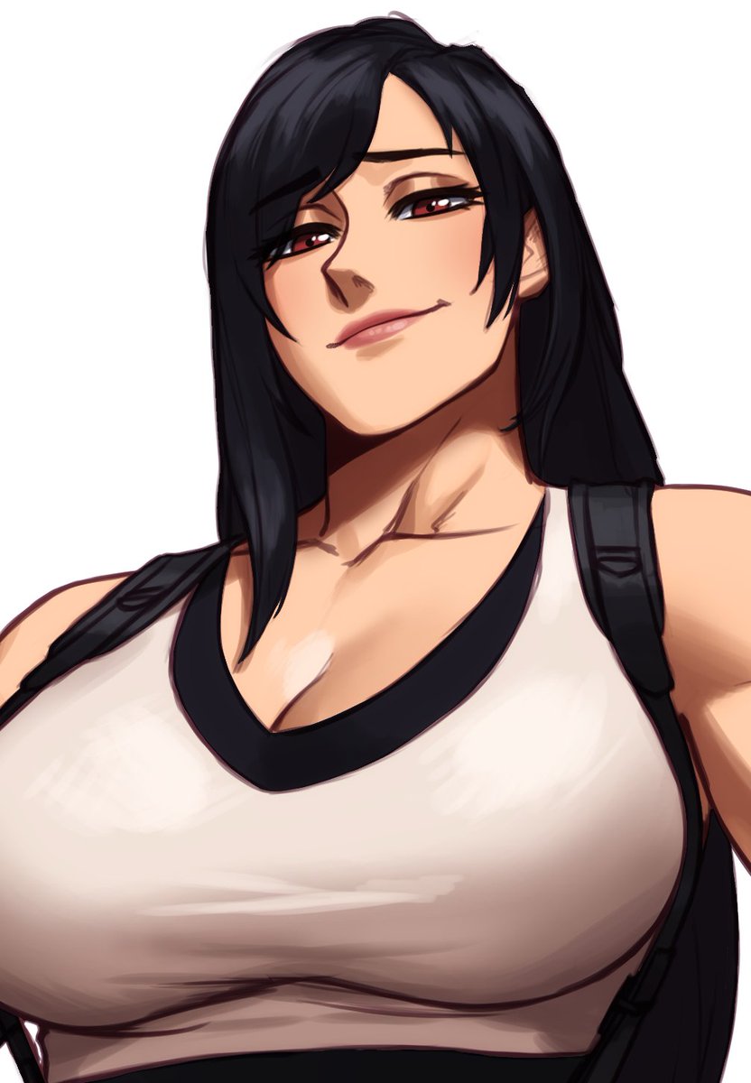 This buff Tifa comm with a spicy alt now on the funny site!