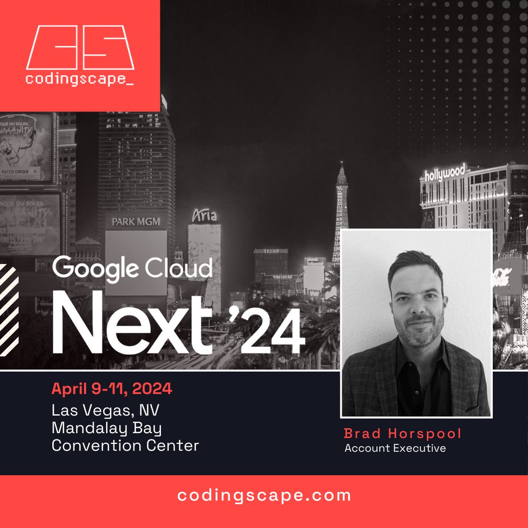 We're at Google Cloud #Next24 today and tomorrow to talk about cloud-native solutions for your business ☁️☁️☁️ 📅Schedule time w/Brad here: hubs.la/Q02ss2Qc0 #cloudnative #google #cloudnext24 #googlecloud #ai #vegas