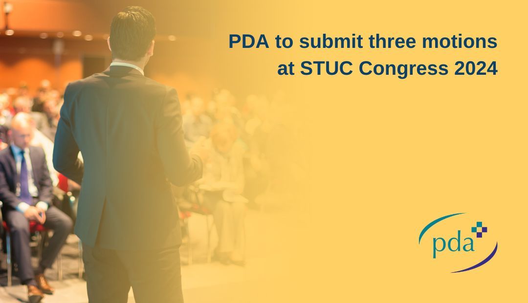 Next week will be attending the STUC Congress to progress out three motions that aim to improve the working lives of #pharmacists in Scotland. One of our motions concerns role substitution in healthcare: buff.ly/43Pypac Join the PDA today! buff.ly/2SKVnLo