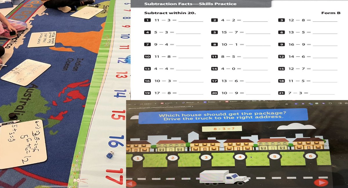 So much fun in Tier 3 Math today with 2nd graders! We loved using the big number line from <a href="/hand2mind/">hand2mind</a>, playing "Service Truck" from Reveal Math, and practicing our computation skills with <a href="/iReady/">i-Ready</a> 's fluency pieces found at the bottom of your Teacher Toolbox!!!