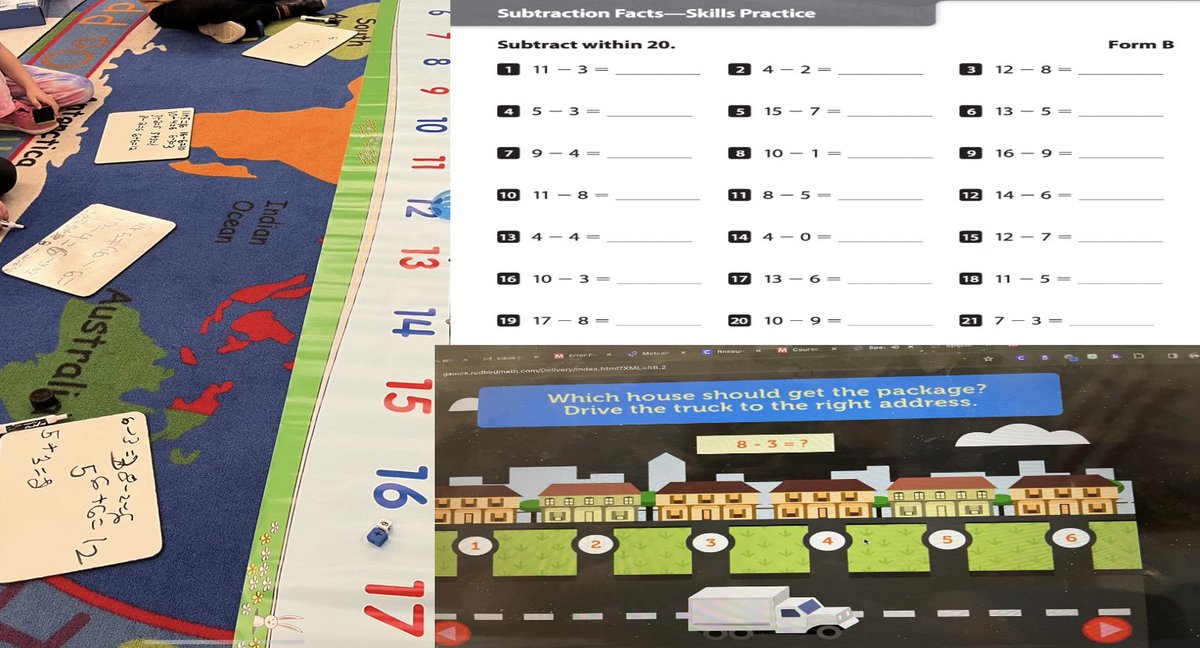 So much fun in Tier 3 Math today with 2nd graders! We loved using the big number line from @hand2mind, playing 'Service Truck' from Reveal Math, and practicing our computation skills with @iReady 's fluency pieces found at the bottom of your Teacher Toolbox!!!