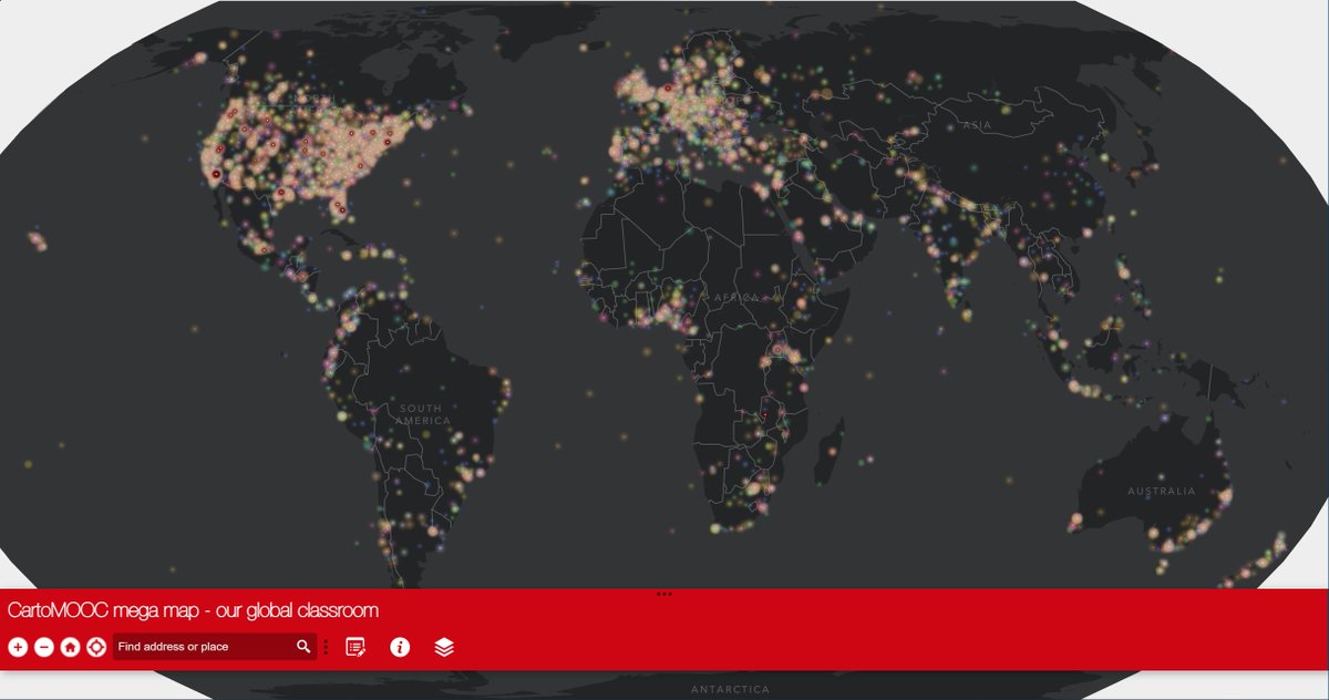 It's that time of the year with #cartoMOOC running for participants to contribute to our ever expanding, mind-blowing global classroom map. I used to teach in a small lab in south-west London. I got a bigger boat! You can explore the map here: arcgis.com/apps/webappvie…