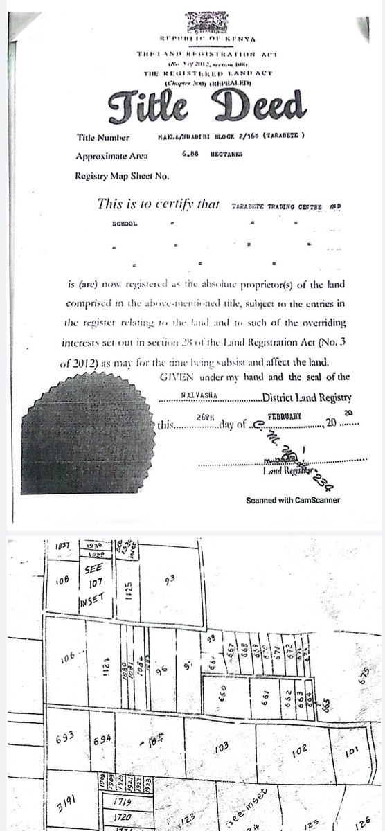 Dear Mum, @MarthaKarua, are you aware that these 17 acres of public land are part of an active investigation and already in court. The public land is set aside for public school, market, & other public utilities, but grabbed, subdivided, & sold to individuals by the MCA in…