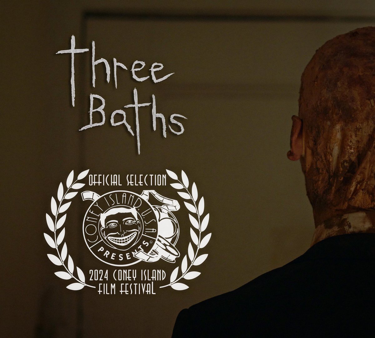 THREE BATHS will have its Brooklyn premiere as an official selection of the <a href="/coneyfilmfest/">Coney Island FF</a>! The film screens with other horror shorts on Saturday, May 4th, 8pm. Thank you to festival director Rob Leddy for having me back!