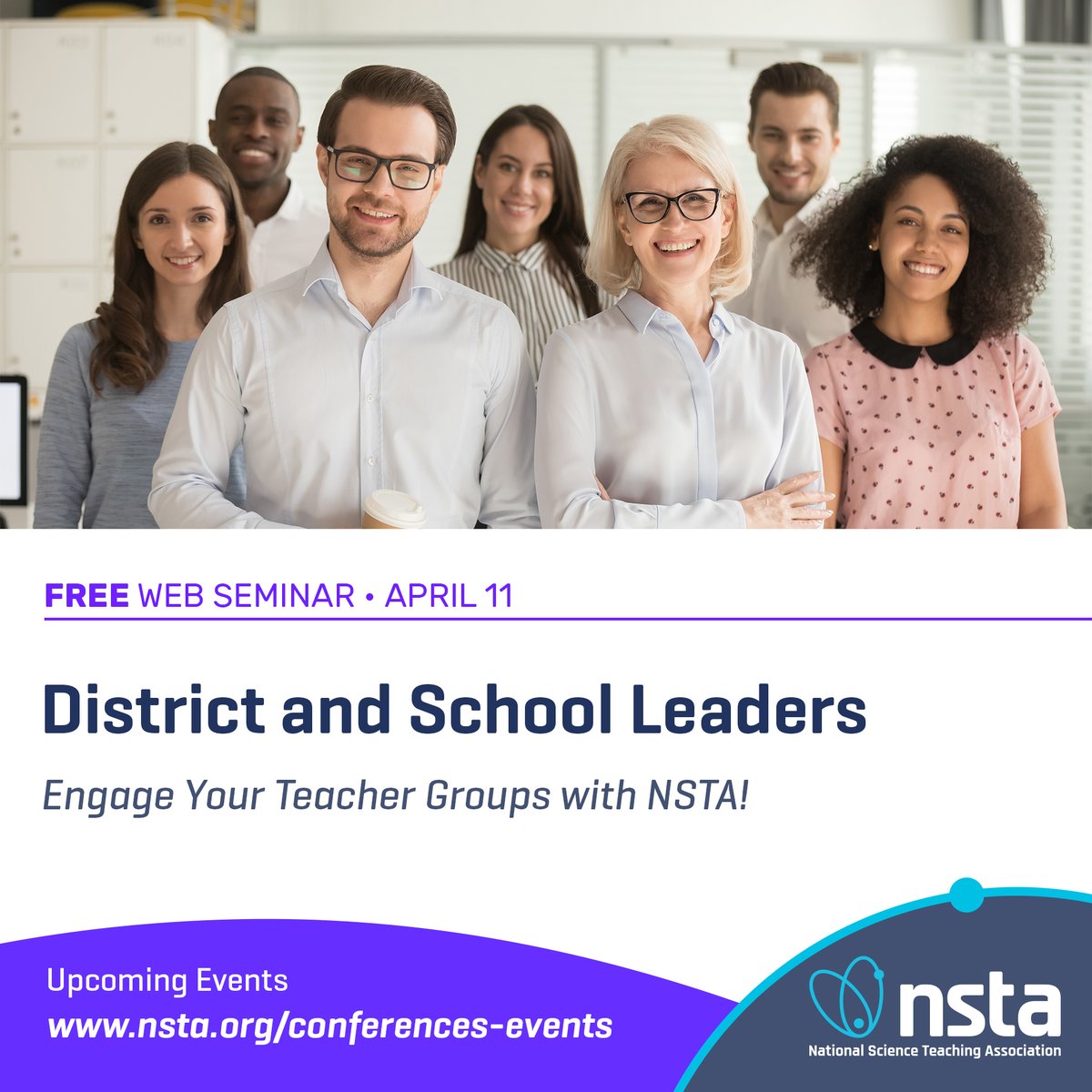 Leaders in #STEMEd, join us TOMORROW @ 7 PM ET, for this free web seminar to learn about NSTA’s School & District Partner Program. The program provides personalized learning for groups of K–12 science educators, NSTA resources, and more! Register at bit.ly/3Jcchh2