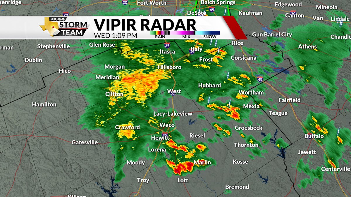 Showers and isolated thunderstorms continue to fall across parts of Central Texas as a slow-moving weather system begins to pull out of our area. Flooding rain is possible. #fox44wx