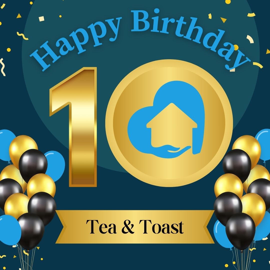 Today is the day! Happy Birthday, Tea &amp; Toast!! My sincere thank you to all of you who have supported Tea &amp; Toast over the last 10 years! It has truly been a wild ride and I am so grateful that we can help so many families navigate the senior living industry! Cheers! 🍷- Amy