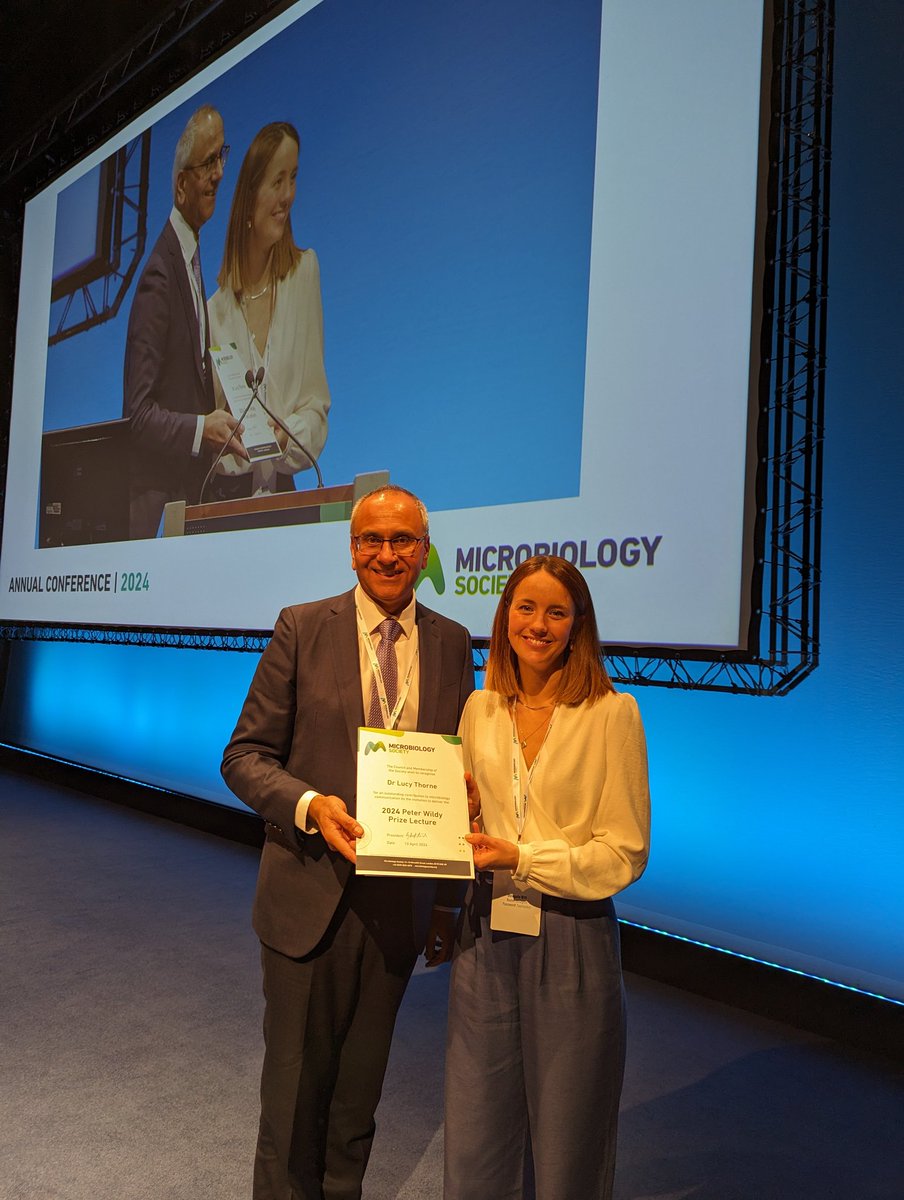 Microbiology Society (@microbiosoc) on Twitter photo Congratulations to Dr Lucy Thorne for winning the Peter Wildy Prize Lecture 2024 at #Microbio24! Congratulations to Dr Lucy Thorne for winning the Peter Wildy Prize Lecture 2024 at #Microbio24!