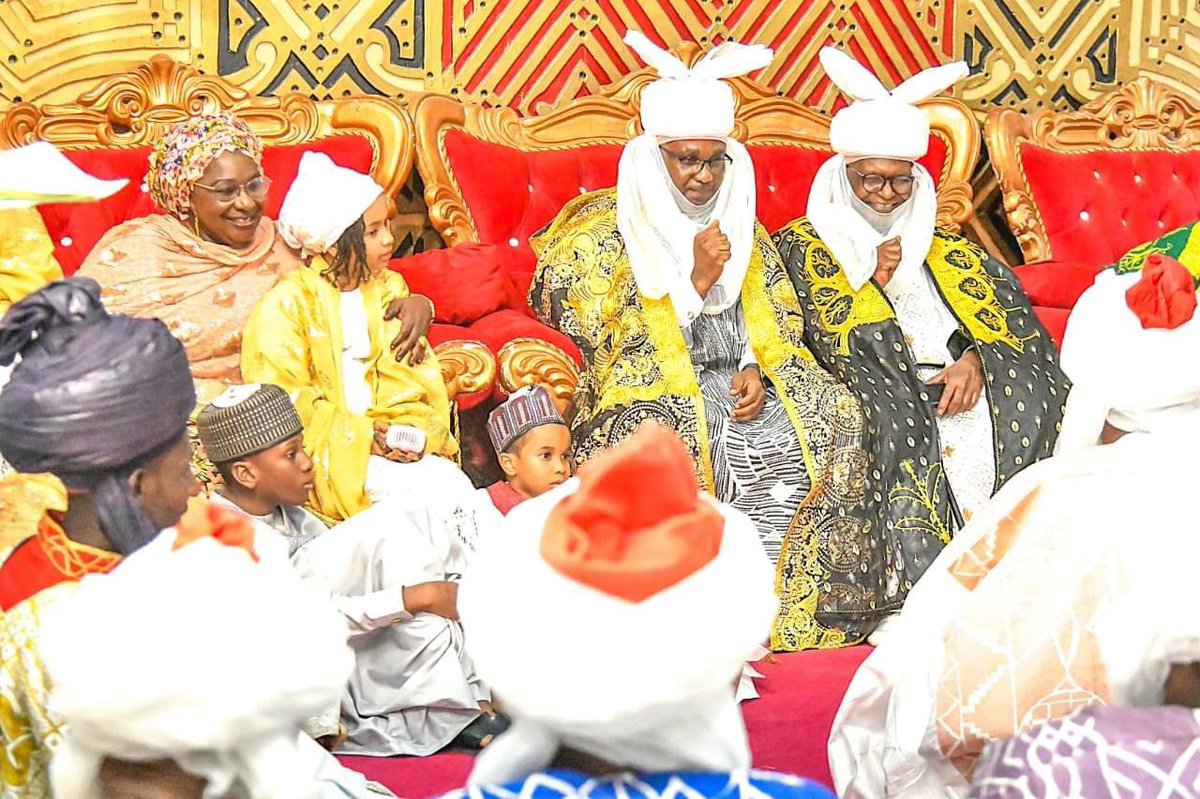 Deputy Governor Her Excellency @DrHadiza today joined the Speaker of the House of Representatives, Right Honourable Abbas Tajudeen Bamali @Speaker_Abbas as his son Abdullah Abbas was turbaned as the Dan Iyan Iyan Zazzau.