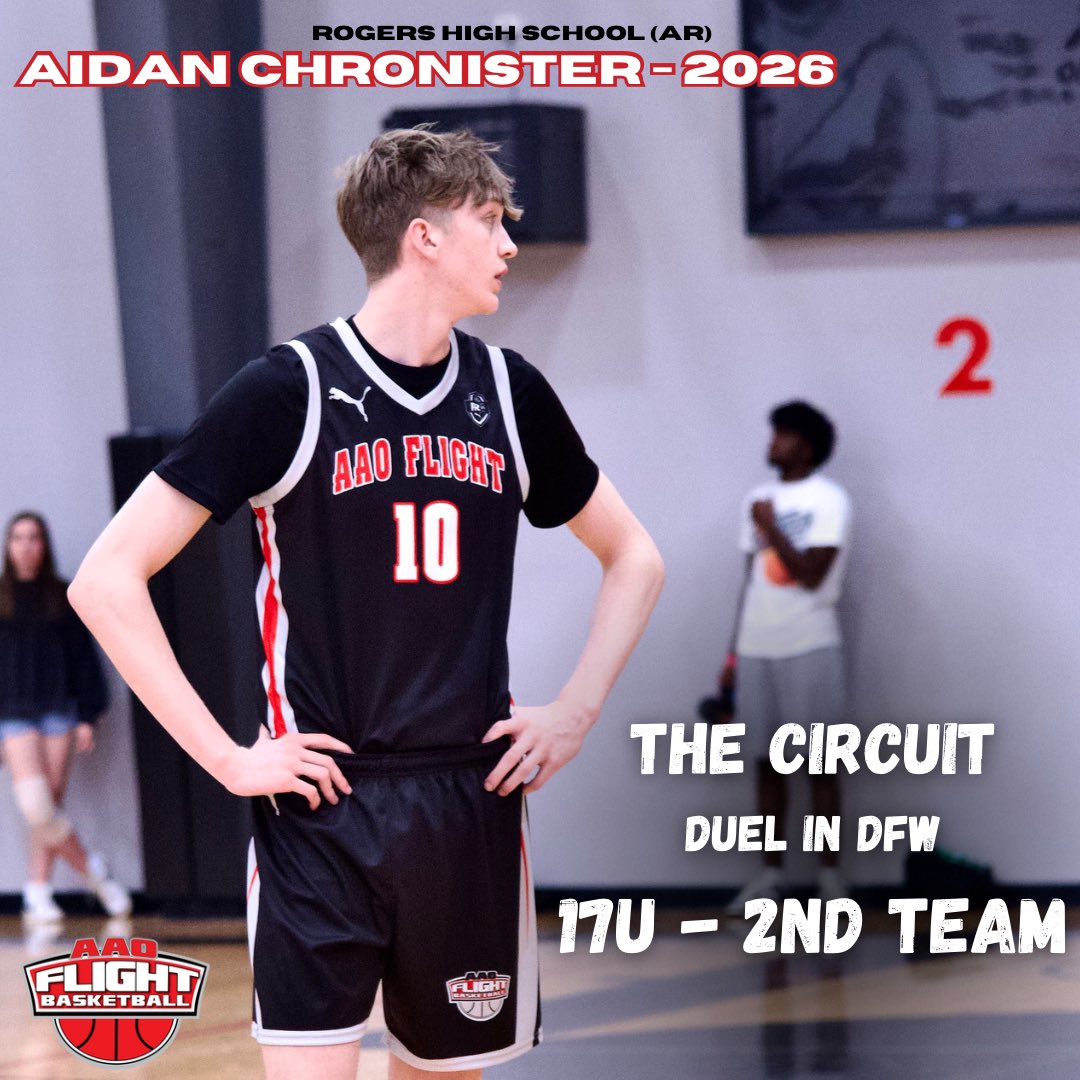 Congrats to ⭐️⭐️⭐️⭐️ 2026 Aidan Chronister on making 2nd Team - All Circuit playing up 17U at our previous tournament, The Circuit: Duel in DFW! 14.5ppg + 2.5rpg + 1.8apg @AidanChronist1 | @TheCircuit