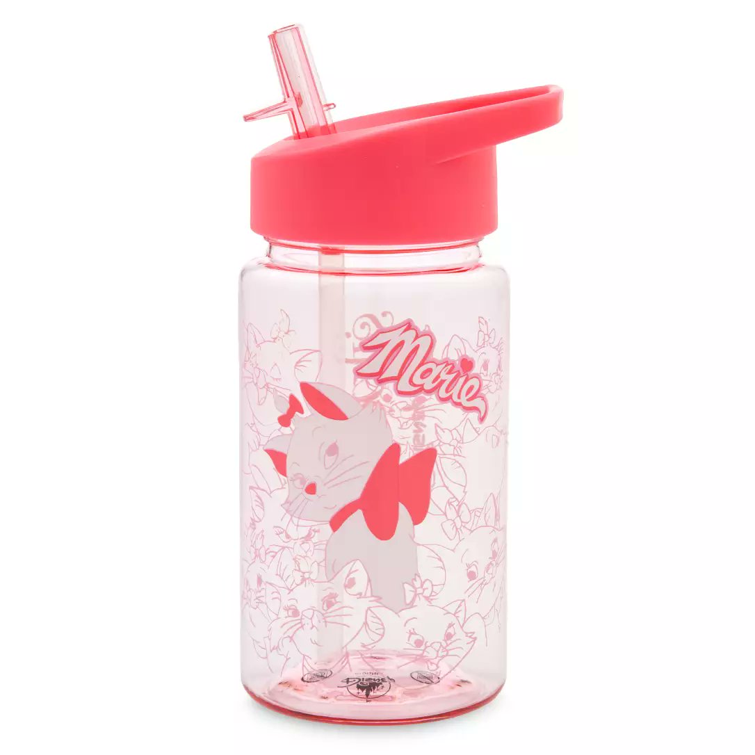 Omg .... How adorable is this Marie Water Bottle With Soft Toy Crossbody Carrier (Disney Store) 🩷