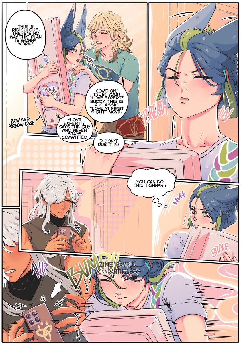 “My Gym Crush” CynoNari modern AU page preview! @cnnranthology PO’s until May 10th! Come check out what the sillies are up to🌿⚖️