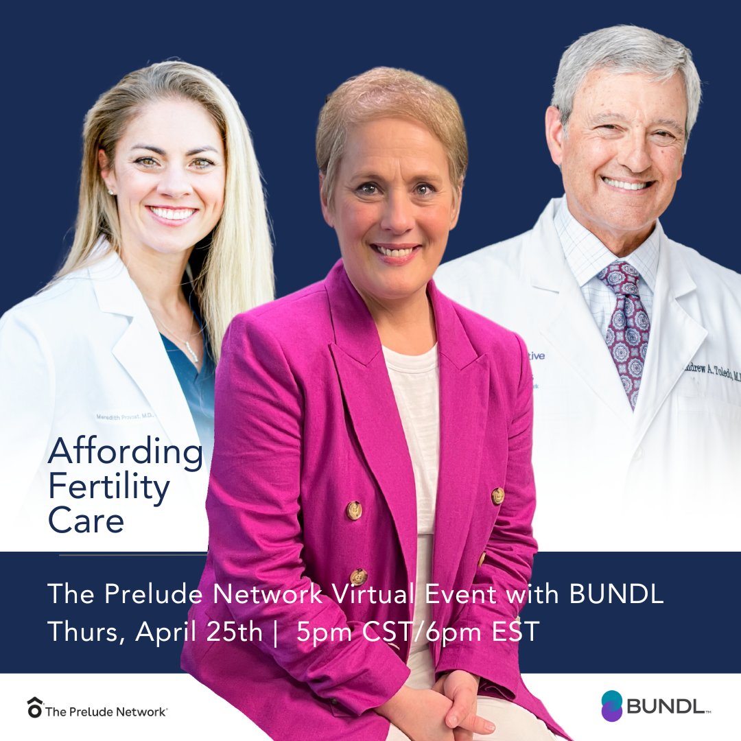 Join us for an #NiAW2024 as we delve into the critical topic of affording #fertility care. This event is a collaboration between <a href="/BundlFertility/">BundlFertility</a> and The Prelude Network, bringing together experts to discuss the financial aspects of fertility treatment. >bit.ly/3J83tZe