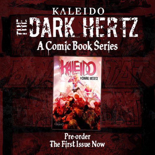 Issue #1 of our comic book series KALEIDO - THE DARK HERTZ is now up for pre-order on our website! 

💥 Pre-order your copy now! 💥
kaleidoband.com/copy-of-shows