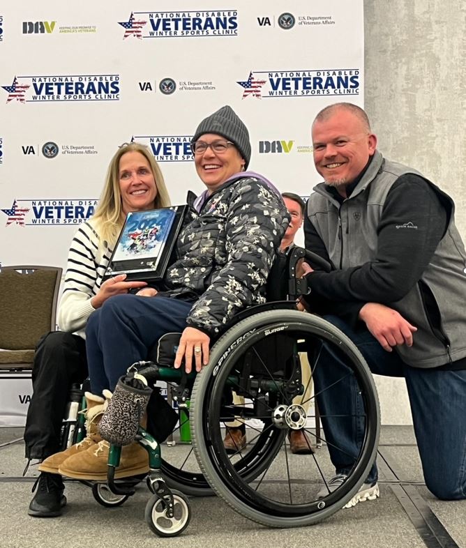 This past week, 6 Veterans from our VA Boston Adaptive Sports Program participated in the National Disabled Veteran Winter Sports Clinic in Snowmass, CO. Tina Lavallee, from team Boston was given coveted the Spirit Award for her remarkable demonstration of perseverance!