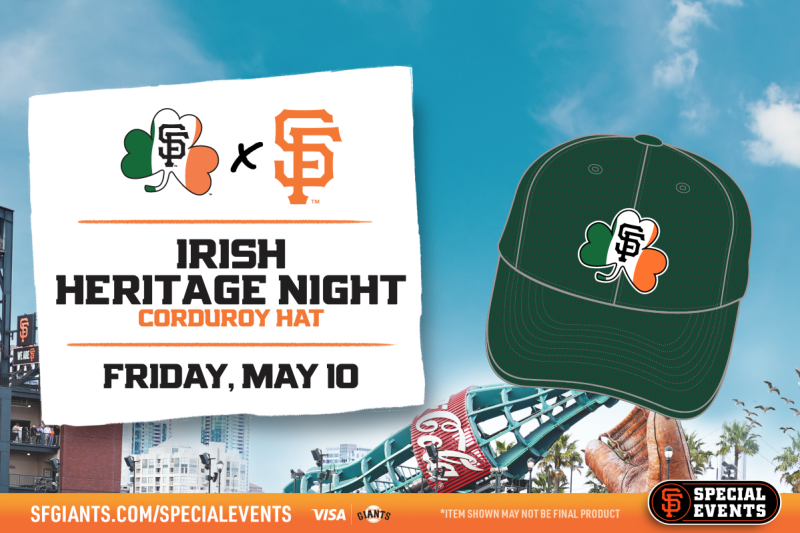 Rally your friends and family for the SF Giants annual Irish Heritage Night. Get ready for a craic-filled evening with pregame Irish performances and toe-tapping music. Enjoy some Giants baseball too, as the team faces off against the Cincinnati Reds. fevo-enterprise.com/event/IrishPas…