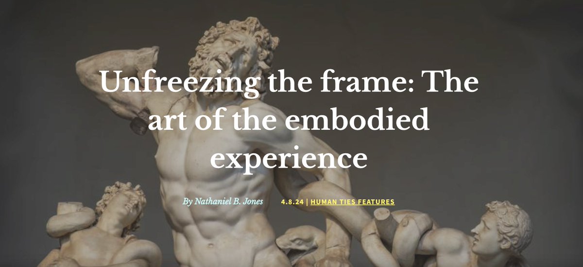 3D artwork comes alive when experienced in the flesh, says #WashU art historian Nathaniel Jones. Here, he describes the storytelling twists and turns a sculpture reveals when viewed dynamically — an effect impossible to capture in a static representation. qrco.de/njones