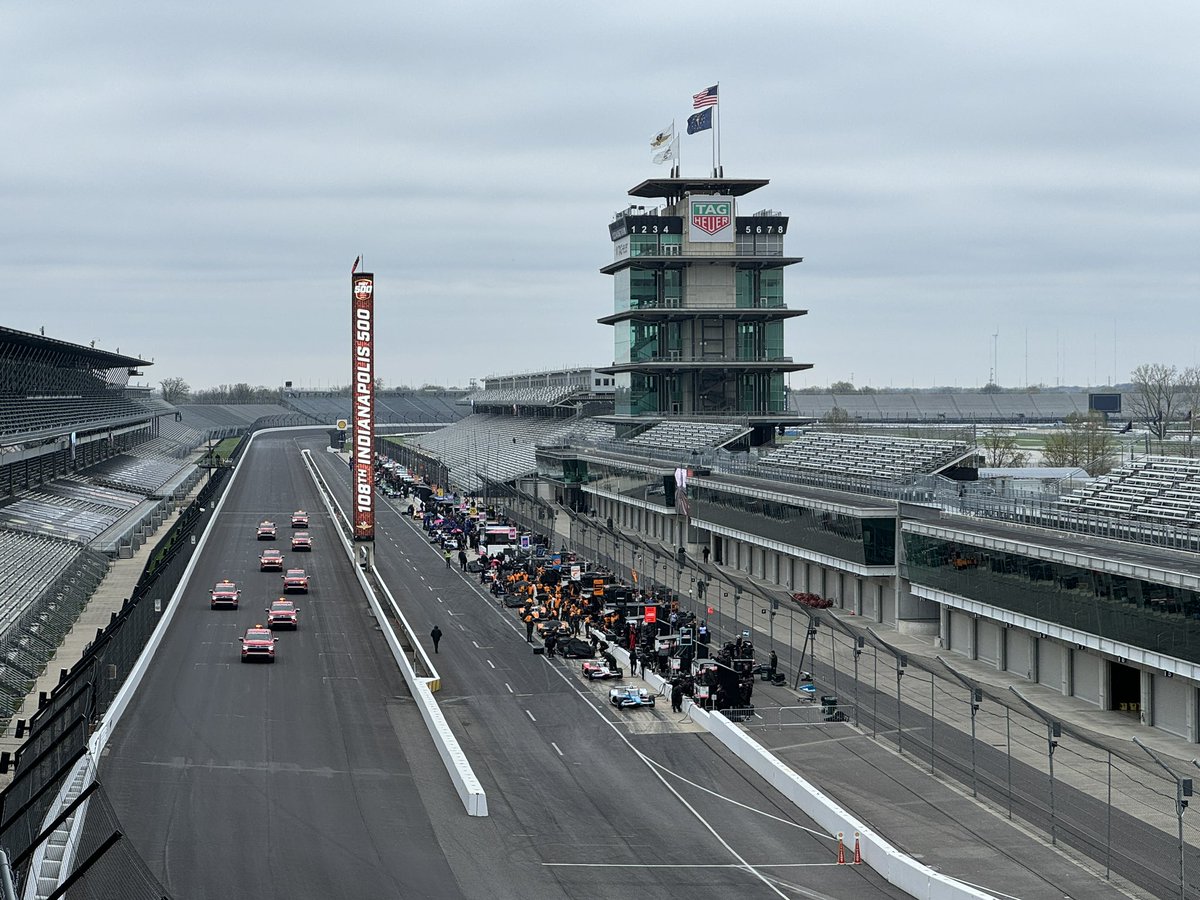 Several folks who race or work in NASCAR here at this #Indy500 open test so this rain is probably our fault somehow.