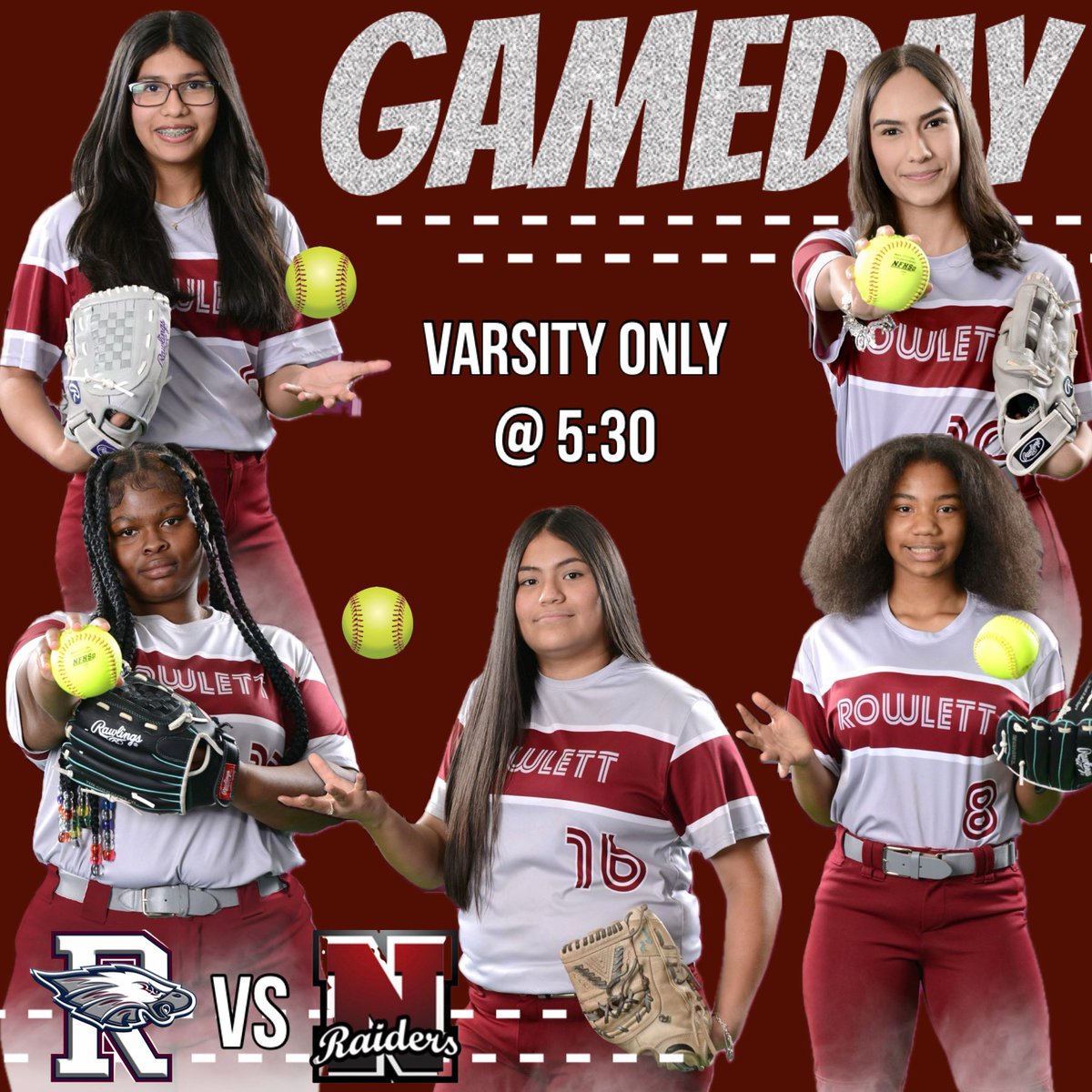 Game change for tonight’s home game ! JV game is canceled, Varsity will now play at 5:30. See you tonight! ❤️🦅🥎
