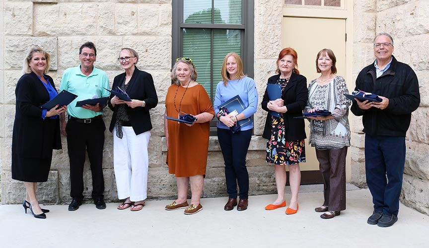 The fabulous people pictured were recognized at the March Board Meeting as the KISD Substitutes of the Year: Edwyna McNamara, James Adams, Mary Johnson, Paula Whitfill, Casey Trial, Barbara Doran, Kimberly Prater, &amp; Craig Johns. THANK YOU for the great work you do! #KISDinspires