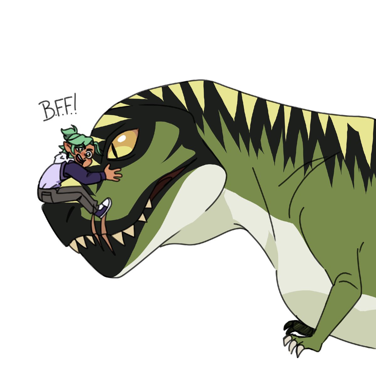 🦖-Dinosaur-🦖 Sam so wanted to see a real live T-Rex! Art is made by @Konoe_Piru #TheOwlHouse #theowlhousefanart #toh #tohfanart #tohfankid #tohfanchild