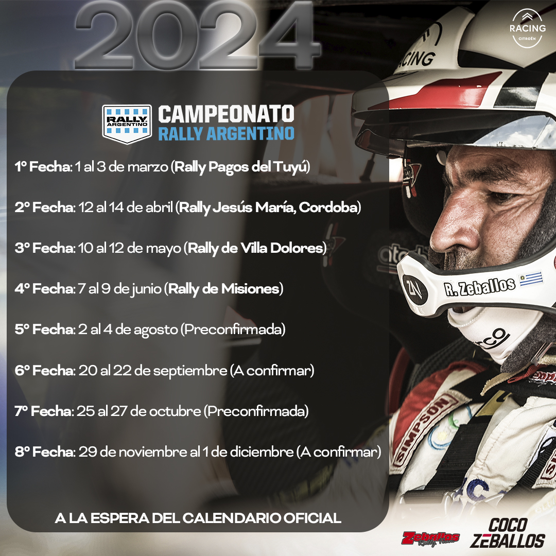 #RallyArgentino | Previo a comenzar la segunda fecha del certamen, compartimos el calendario actualizado hasta el momento donde se destaca que Villa Dolores albergará la tercera fecha y que la provincia de Misiones será sede de la cuarta cita del año. 
.
.
#SiemprePaDelante 🇺🇾