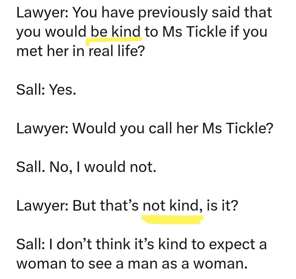 Common courtesy is not the same as being kind. Why must women be kind to men above all else? 
#IStandWithSallGover 
#TicklevGiggle