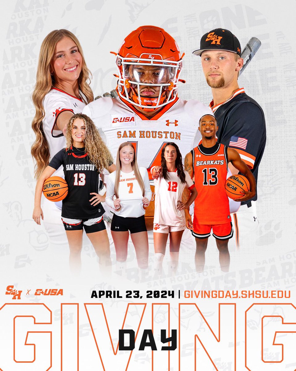 SAVE THE DATE‼️ SHSU Annual Day of Giving is on April 23rd‼️ Keep following for more details‼️

#EatEmUpKats #WinTheDay #NoLimitsOnUs