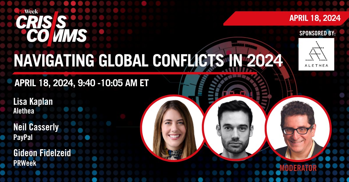 Navigating global conflicts poses new challenges for communication teams, impacting customer bases, supply chains, and brand reputation. Experts on this session highlight the tools you can use to safeguard the integrity of your organizations. #sponsored by @real_alethea