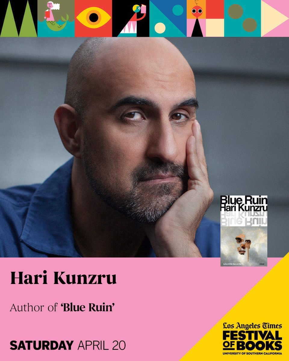 Novelist and journalist @harikunzru will be joining us at #bookfest April 20! Catch him on the 'Writing in Public' panel, a cross-genre investigation into artists and art-making, with #MaggieNelson and @davidulin. GA panel reservations open Sunday! Info: latimes.com/fob