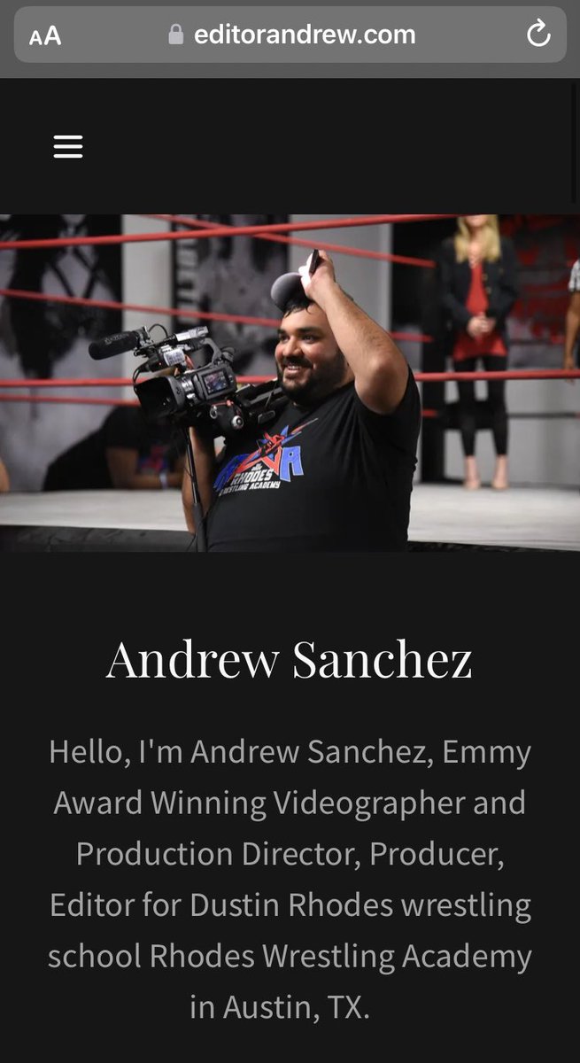 Andrew Sanchez, Production Director for RWA tweet media
