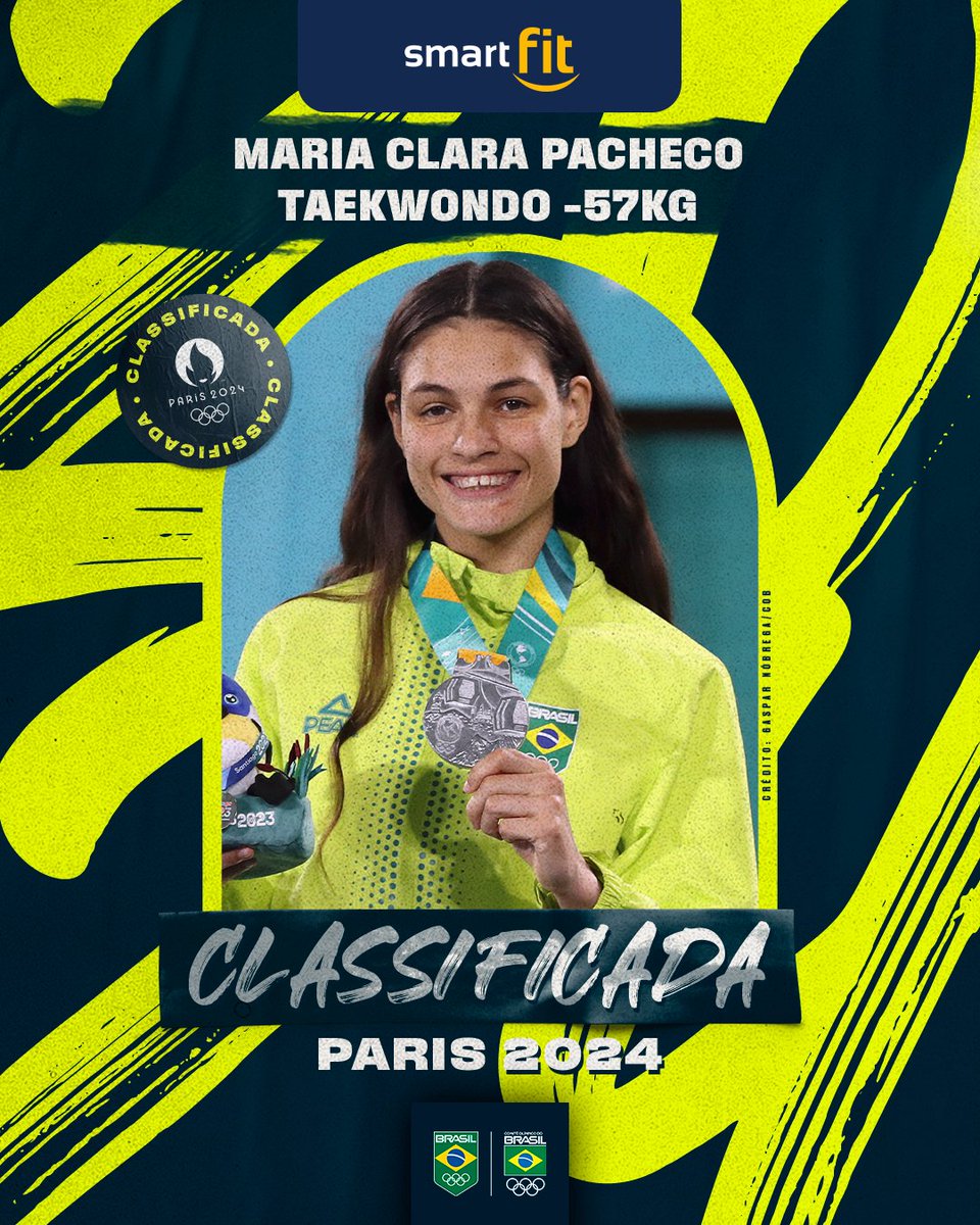 MAIS UMA VAGA NO TAEKWONDO! 🚨🇧🇷 Maria Clara Pacheco avança para a final do Pré-Olímpico, em Santo Domingo 🇩🇴, e, com isso, garante sua vaga em Paris 2024! É a terceira vaga de três possíveis durante a competição, agora conquistada na categoria de até 57kg do feminino! Carimba…