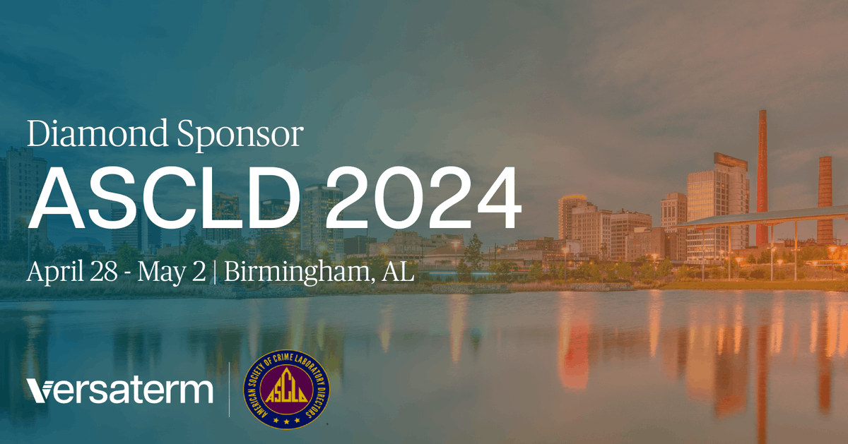 We look forward to joining everyone in Birmingham for #ASCLD2024! We have exciting plans for the event &amp; can't wait to connect with you soon. Before then, get all the details &amp; stay up to date on Versaterm's attendance: okt.to/EglCFP #forensicscience #publicsafety