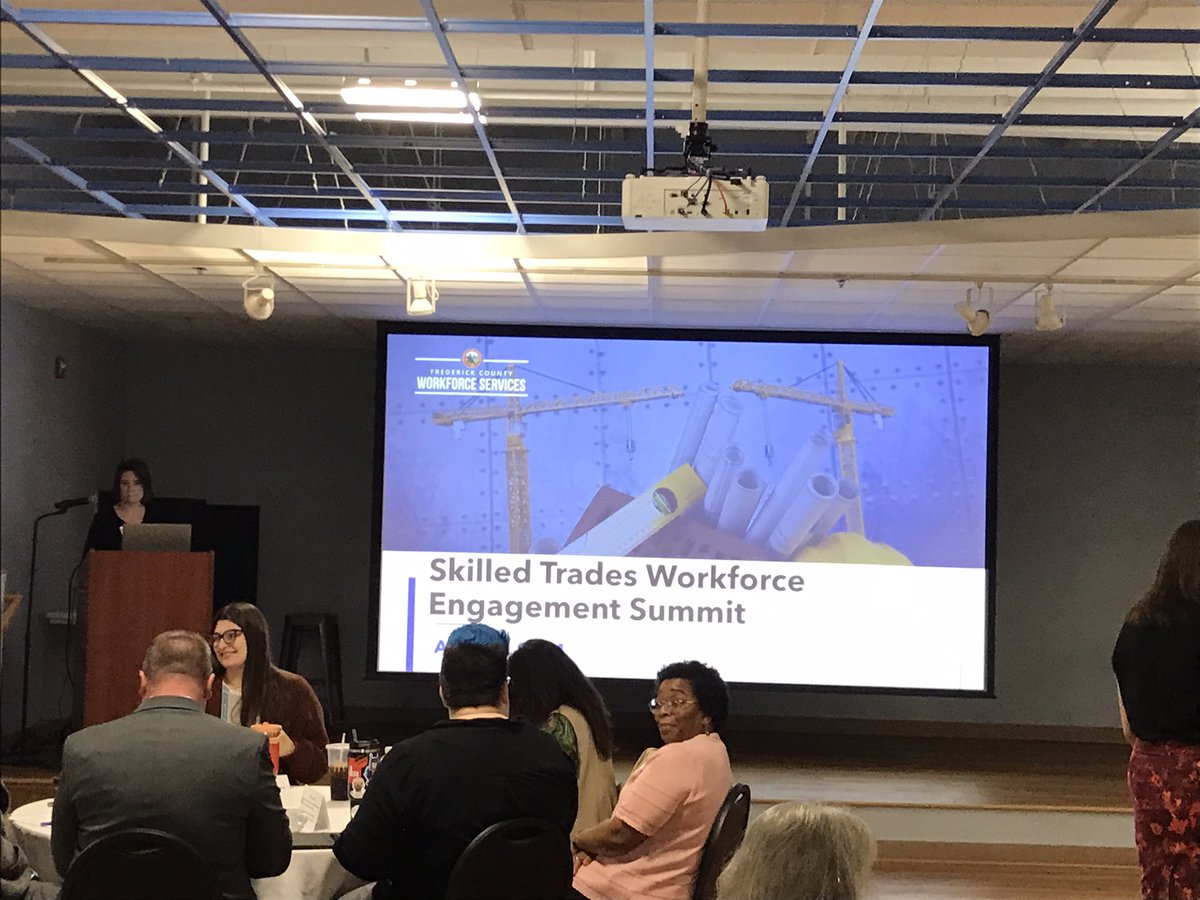 Exciting conversations today with so many stakeholders about the needs and solutions to ensure a strong Skilled Trades Workforce in Frederick County! Thank you Fred Co Workforce Services for organizing. @frederickworks