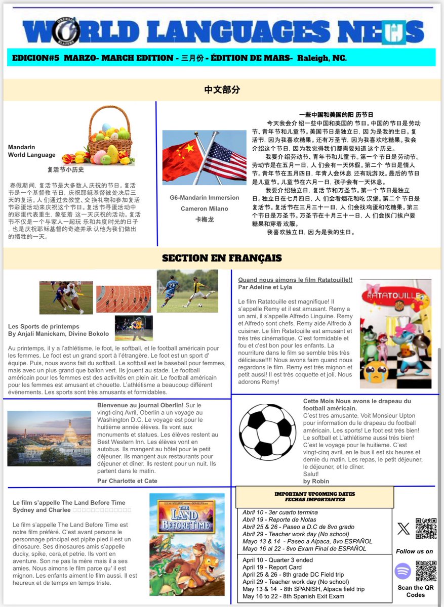 World Languages - Immersion @ Oberlin Middle tweet media