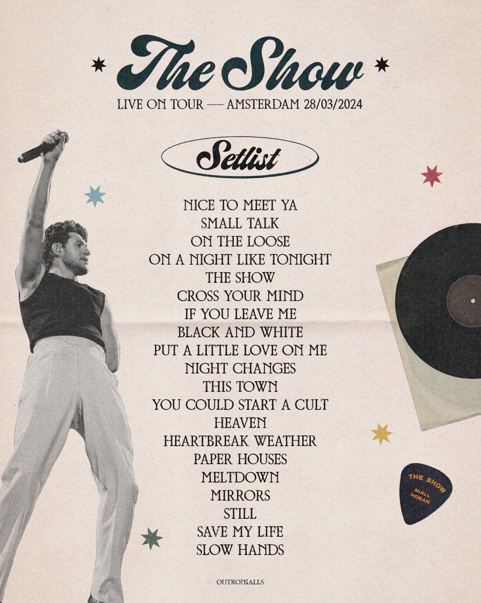 ✶ Setlist for #TSLOTAmsterdamN2 ✶   

#TheShowLiveOnTour