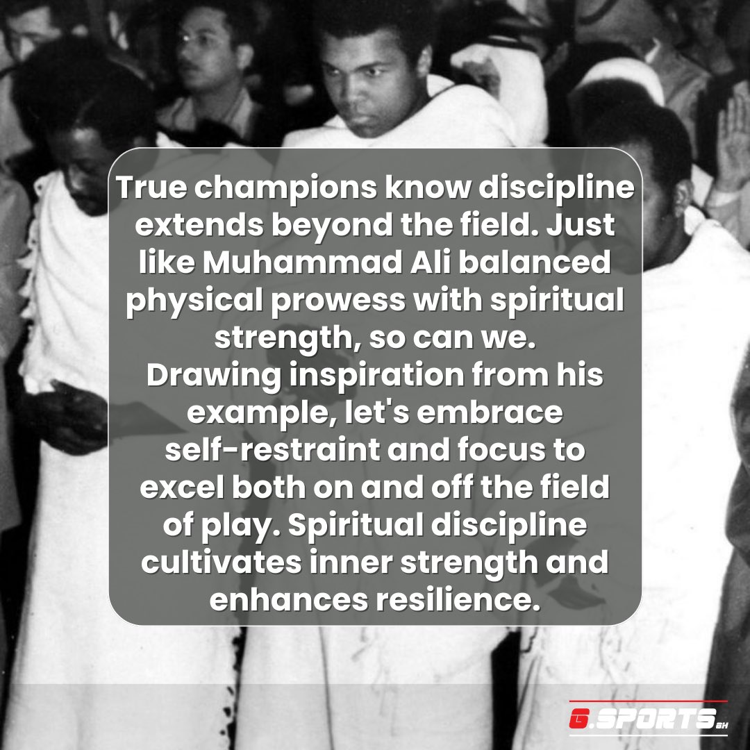 Let's honor this holistic approach to greatness as we reflect on the Holy Month of Ramadan. 

Eid Mubarak to all muslim athletes and sports lovers around the world 
🕌🧕🏽👳🏽‍♂️📿

#AthleteMindset #SpiritualStrength 
#sportsculture 🇬🇭