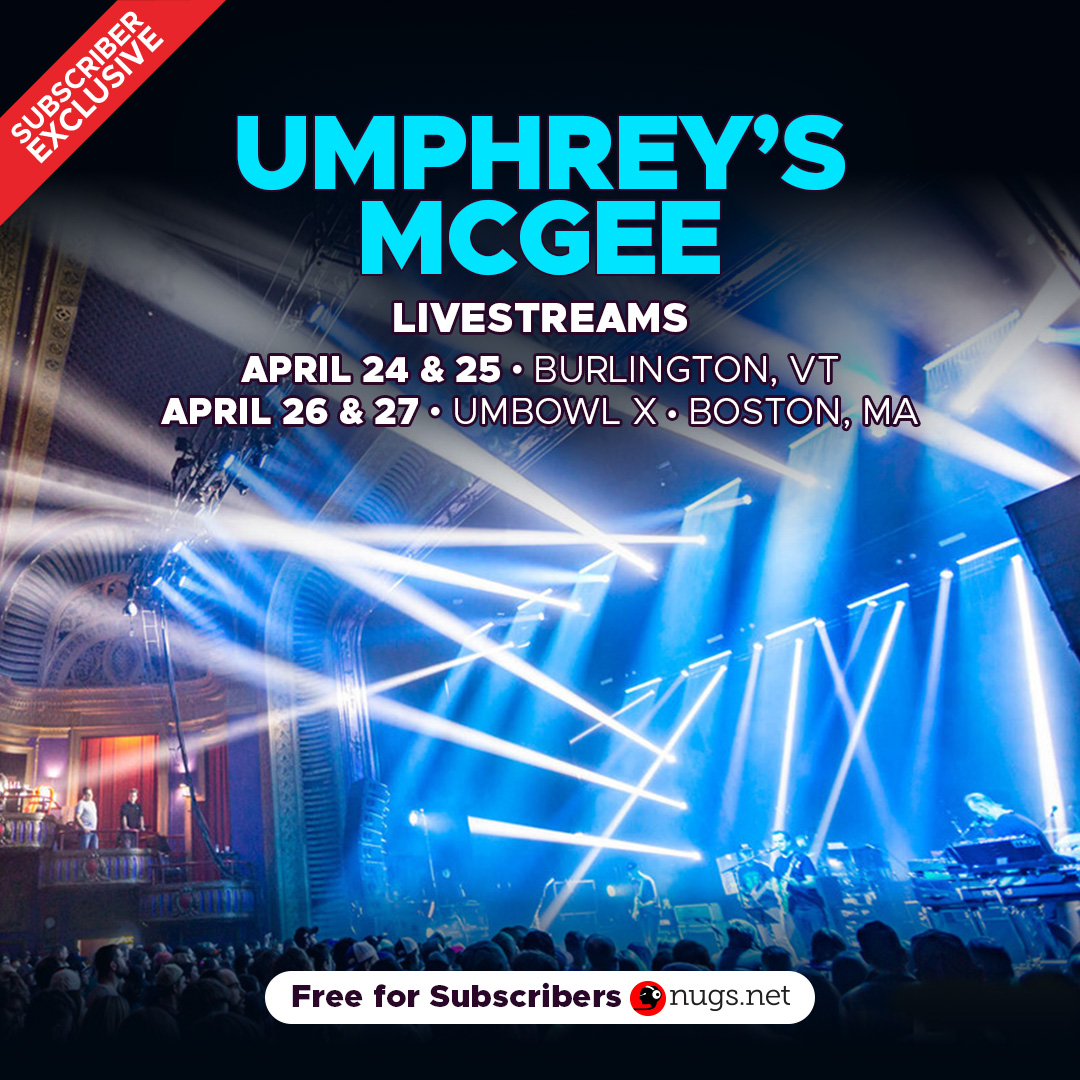 Just Announced 💥 Including #UMBowl, 4️⃣ @umphreysmcgee livestreams are coming to nugs this month, all free for subscribers 🤘 📺 ➡️ 2nu.gs/UMBowlTw Tune in starting 4/24 for a four-day stretch of #umphlove, starting first at the Higher Ground in Burlington. Next up,…