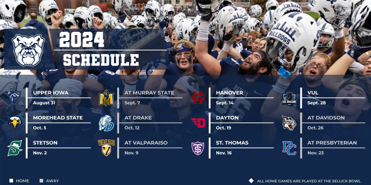 Butler Football Finalizes 2024 Schedule with Four Non-Conference Games butlersports.com/news/2024/4/10…