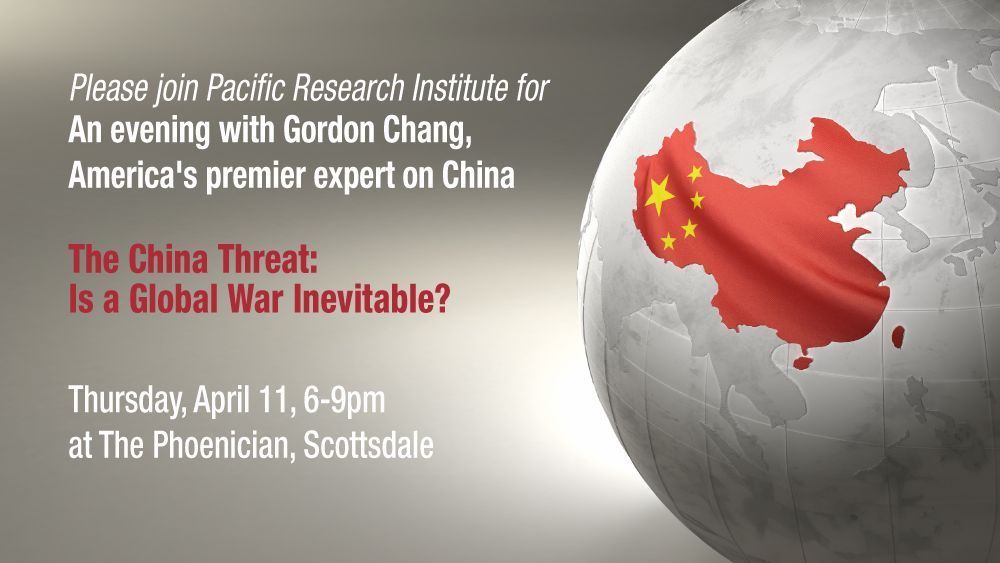 Tomorrow, don’t miss this engaging evening with @GordonGChang hosted by @PacificResearch at the Phoenician in Scottsdale, AZ! buff.ly/434Z5U4