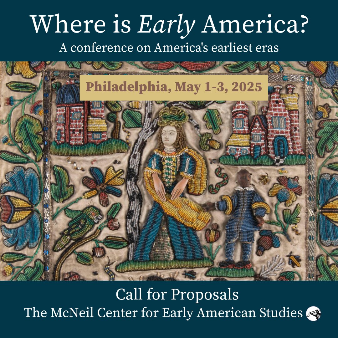 Join us in Philly next May for a conference on early early America. Proposals due August 30th. More info here: mceas.org/events/2025/05…
