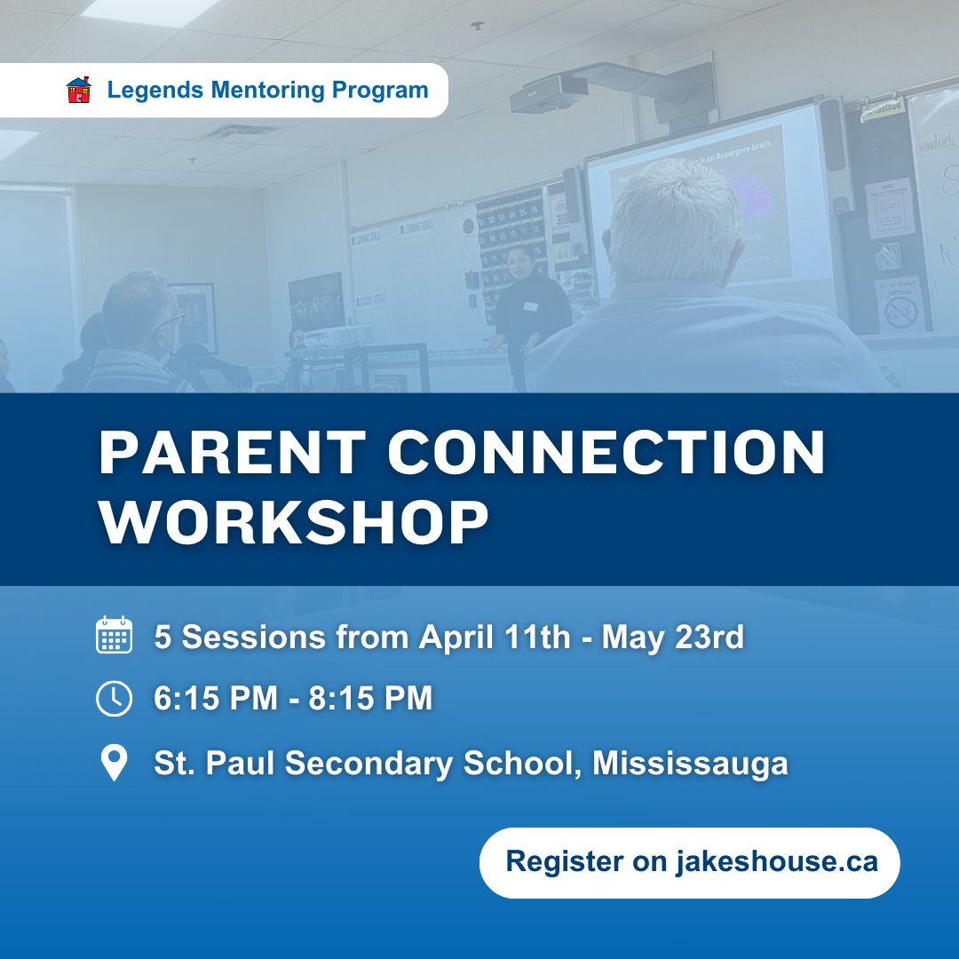 Ensuring parents feel supported and providing them with a platform to share their thoughts and gain insights is essential. Our Parent Connection Workshop offers a warm and welcoming space designed for families like you. Register Here: jakeshouse.ca/parent-connect… #autismsupport