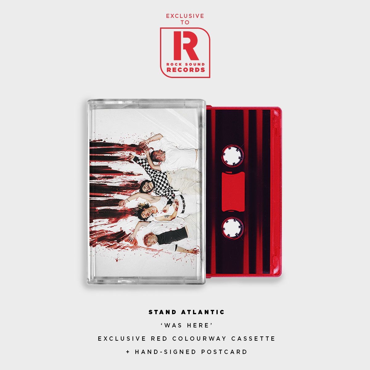 Stand Atlantic’s new album ‘WAS HERE’ Limited edition red cassette Plus a hand-signed postcard Only at shop.rocksound.tv/products/stand…