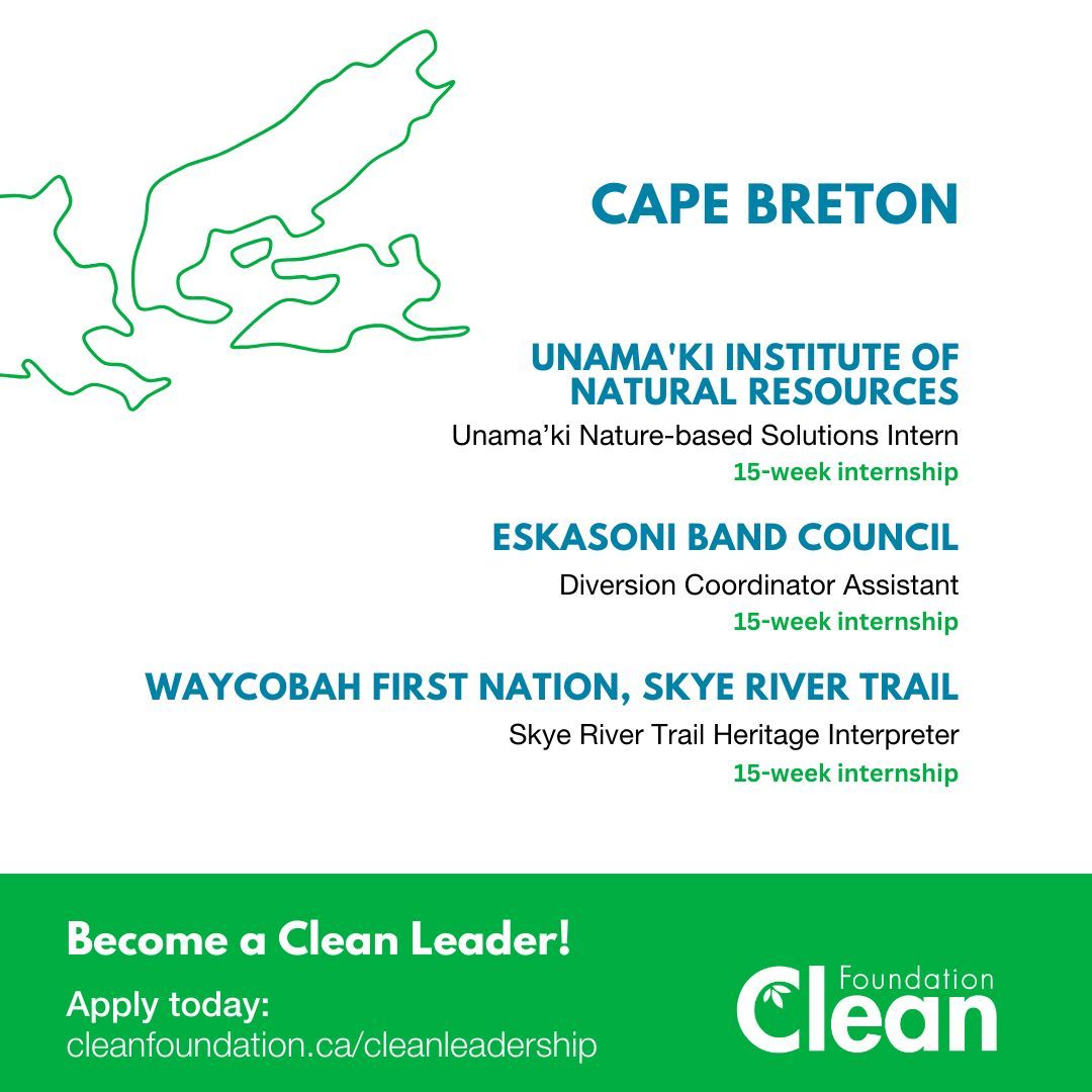 We’re still accepting applications for the Clean Leadership Summer Internship Program. From community gardens to watersheds and waste diversion to tourism gigs, we've got 20+ opportunities available to work in the clean economy across NS! Apply: buff.ly/3PYTucN